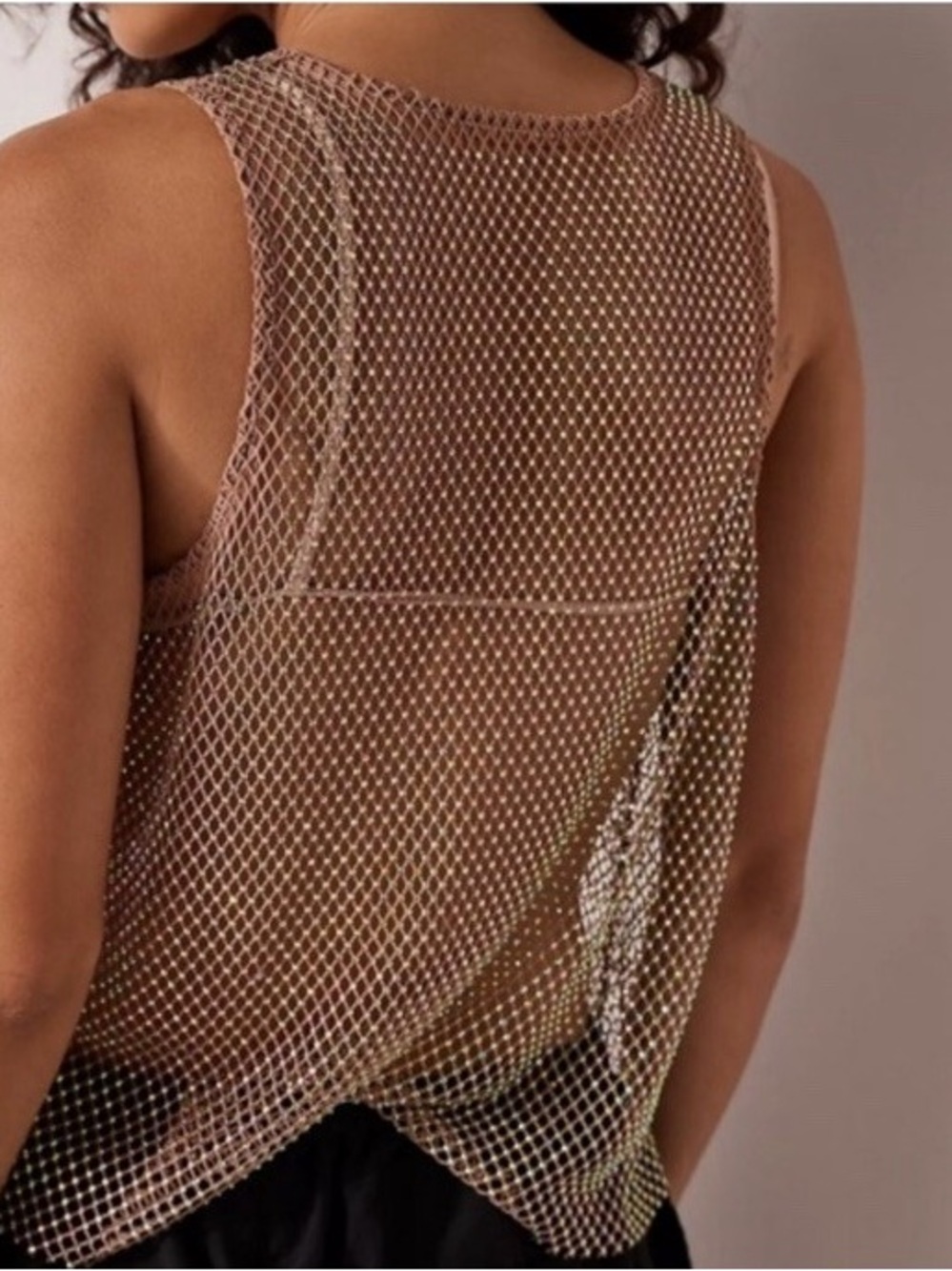 Free People Filter Finish Tank Top in Champagne Gold